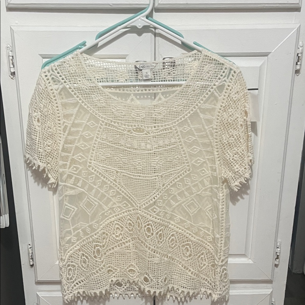 Cato Cream Crochet Blouse